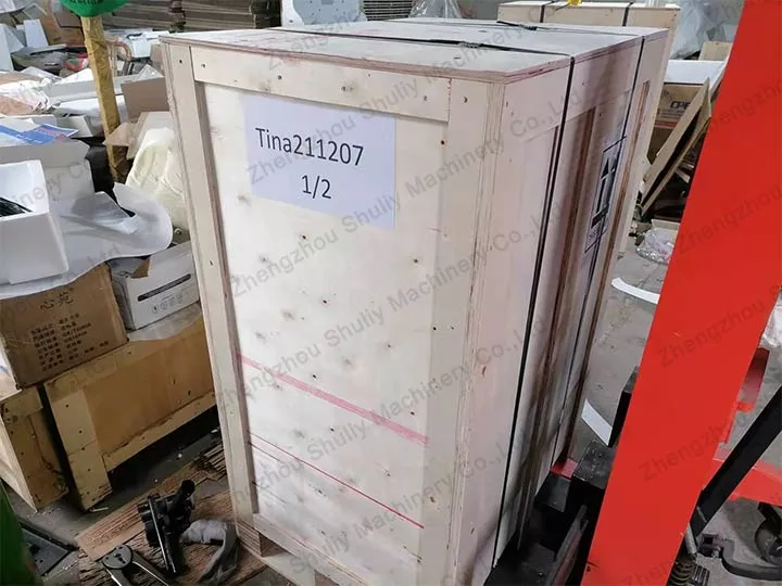 wooden case packing of carton box shredder machine